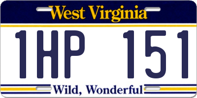 WV license plate 1HP151