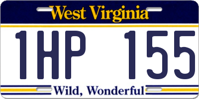 WV license plate 1HP155