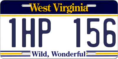 WV license plate 1HP156