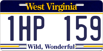 WV license plate 1HP159
