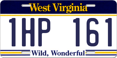 WV license plate 1HP161