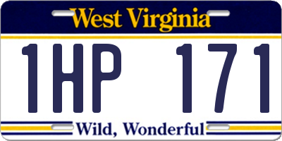WV license plate 1HP171