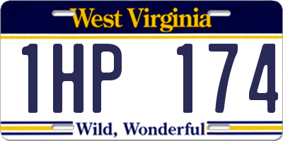 WV license plate 1HP174