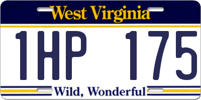 WV license plate 1HP175