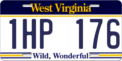 WV license plate 1HP176