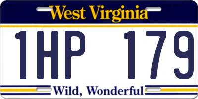 WV license plate 1HP179
