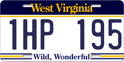 WV license plate 1HP195