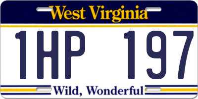 WV license plate 1HP197