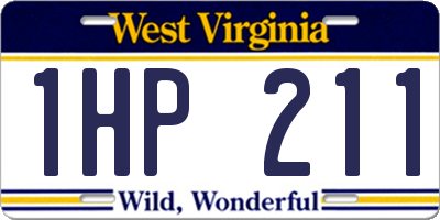 WV license plate 1HP211