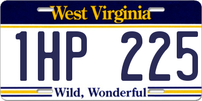 WV license plate 1HP225