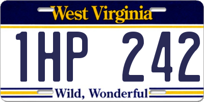 WV license plate 1HP242