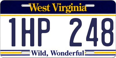 WV license plate 1HP248