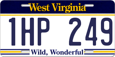 WV license plate 1HP249