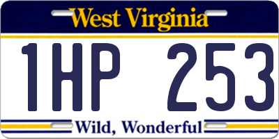 WV license plate 1HP253