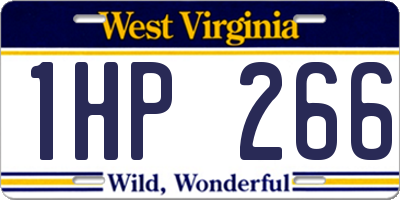 WV license plate 1HP266