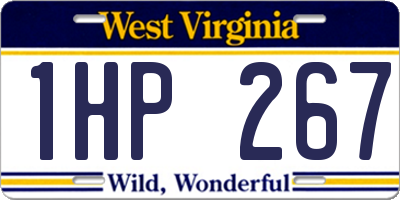 WV license plate 1HP267