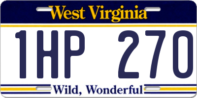 WV license plate 1HP270