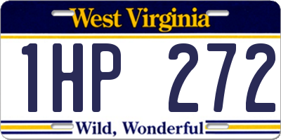 WV license plate 1HP272