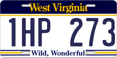 WV license plate 1HP273