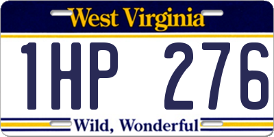 WV license plate 1HP276