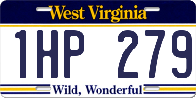 WV license plate 1HP279