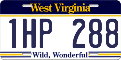 WV license plate 1HP288