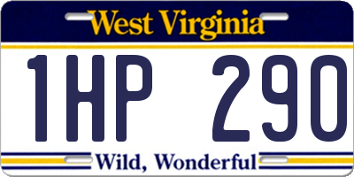WV license plate 1HP290