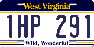 WV license plate 1HP291