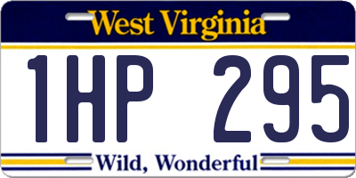WV license plate 1HP295