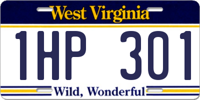 WV license plate 1HP301