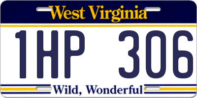 WV license plate 1HP306