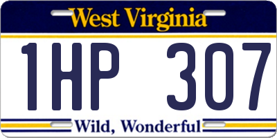 WV license plate 1HP307