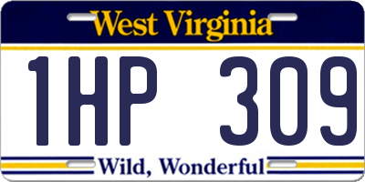 WV license plate 1HP309