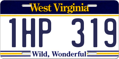 WV license plate 1HP319