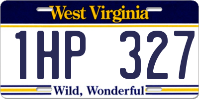 WV license plate 1HP327