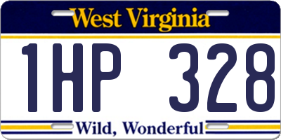 WV license plate 1HP328