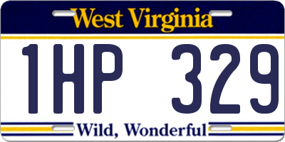 WV license plate 1HP329
