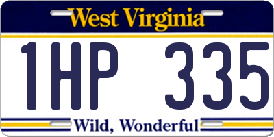 WV license plate 1HP335