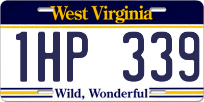 WV license plate 1HP339