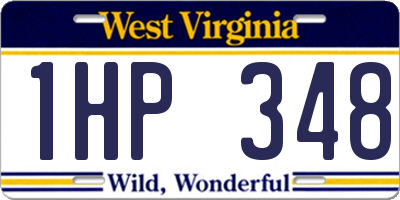 WV license plate 1HP348