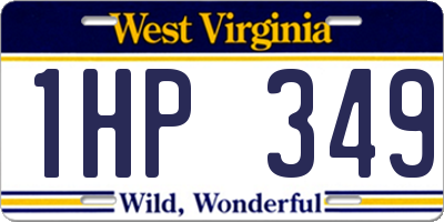 WV license plate 1HP349