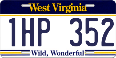 WV license plate 1HP352