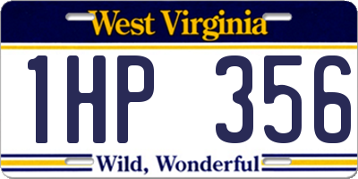 WV license plate 1HP356