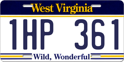 WV license plate 1HP361