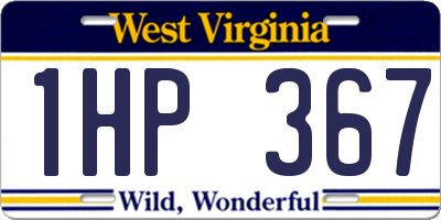 WV license plate 1HP367