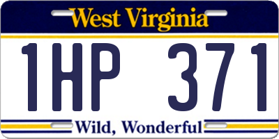 WV license plate 1HP371