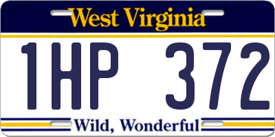 WV license plate 1HP372