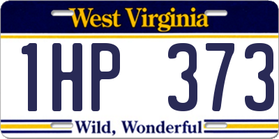 WV license plate 1HP373