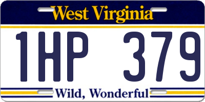 WV license plate 1HP379