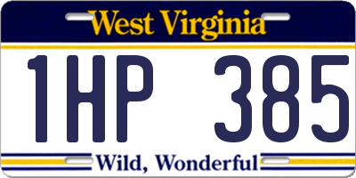 WV license plate 1HP385